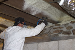 Spray Foam in the crawl space in Leesburg